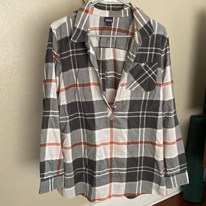 Flannel, half button and pull over.